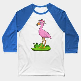 Flamingo Hat Baseball T-Shirt